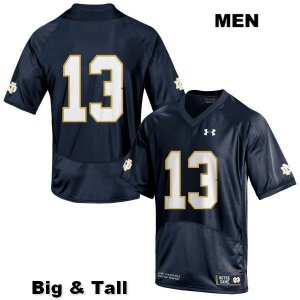 Notre Dame Fighting Irish Men's Paul Moala #13 Navy Under Armour No Name Authentic Stitched Big & Tall College NCAA Football Jersey ZDB5499GU
